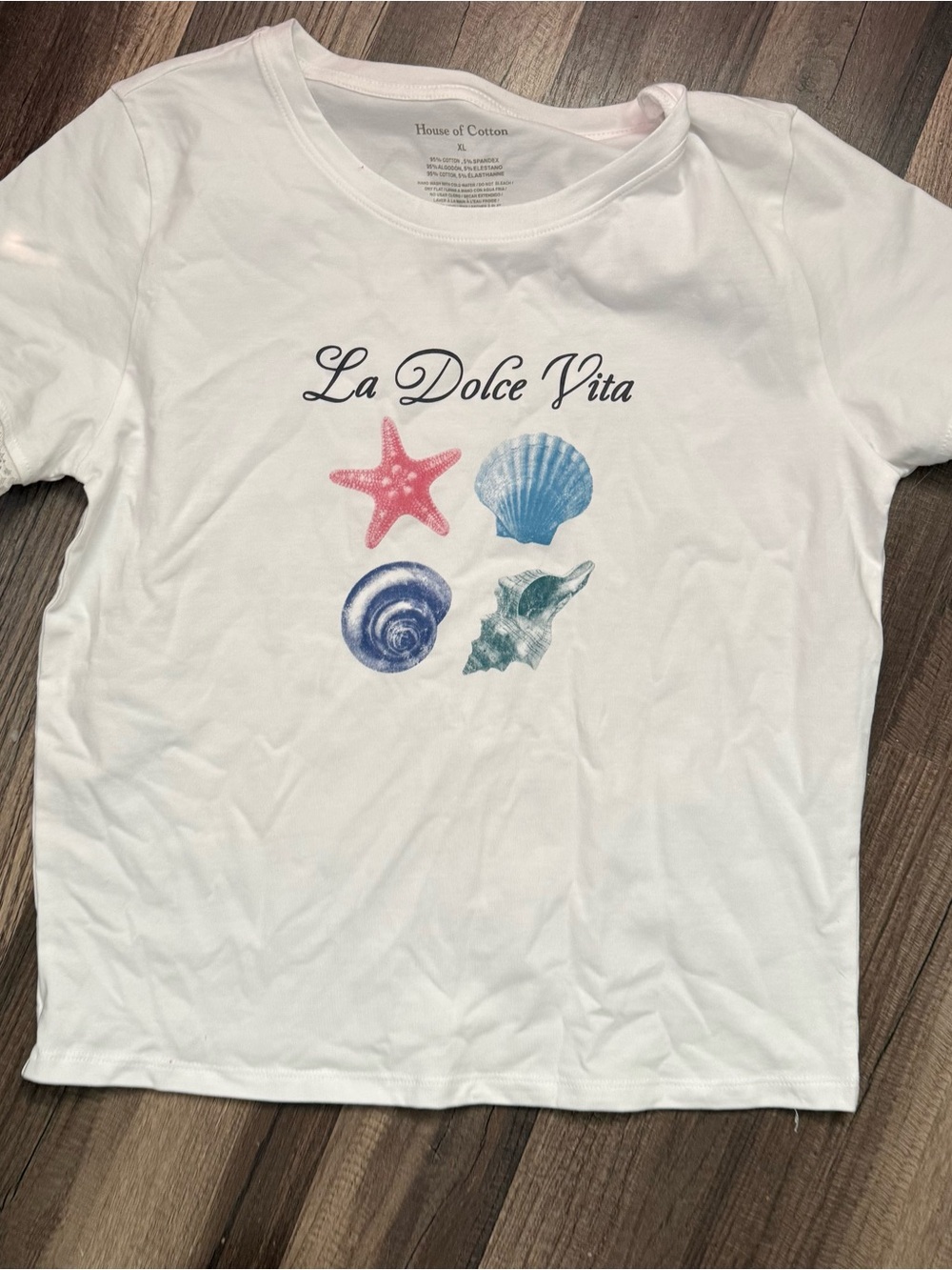 White 'La Dolce Vita' Graphic Tee